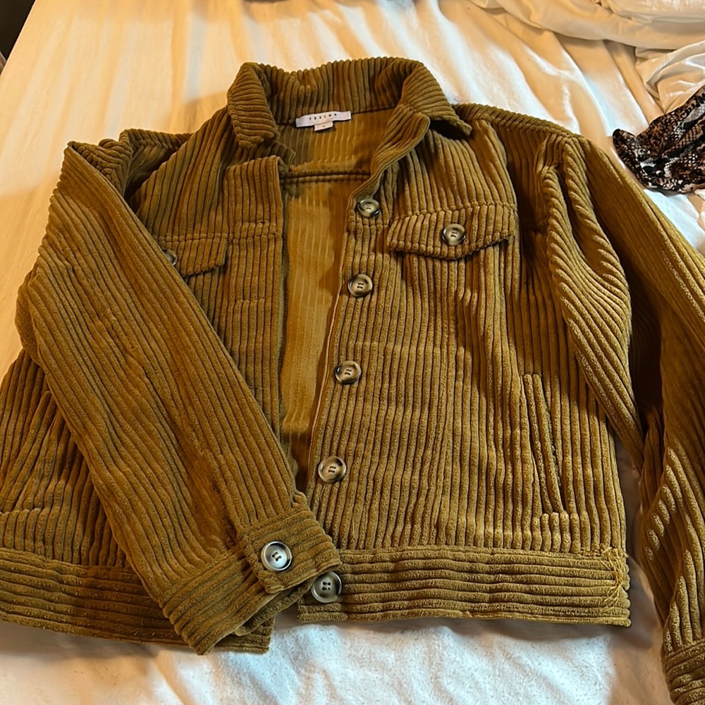 Mustard/ tan shacket